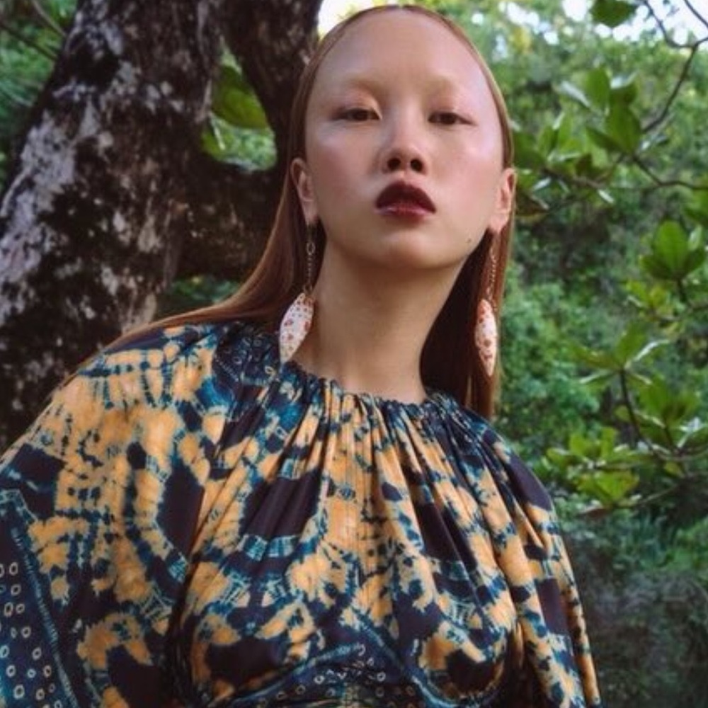 Ulla Johnson Medium Shell Drop Earrings Orange Mi… - image 2